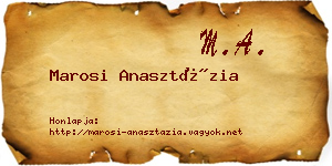 Marosi Anasztázia névjegykártya